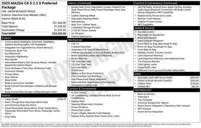 2025 Mazda Mazda CX-5 2.5 S Preferred AWD