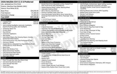 2026 Mazda Mazda CX-5 2.5 S Preferred AWD