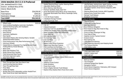 2026 Mazda Mazda CX-5 2.5 S Preferred