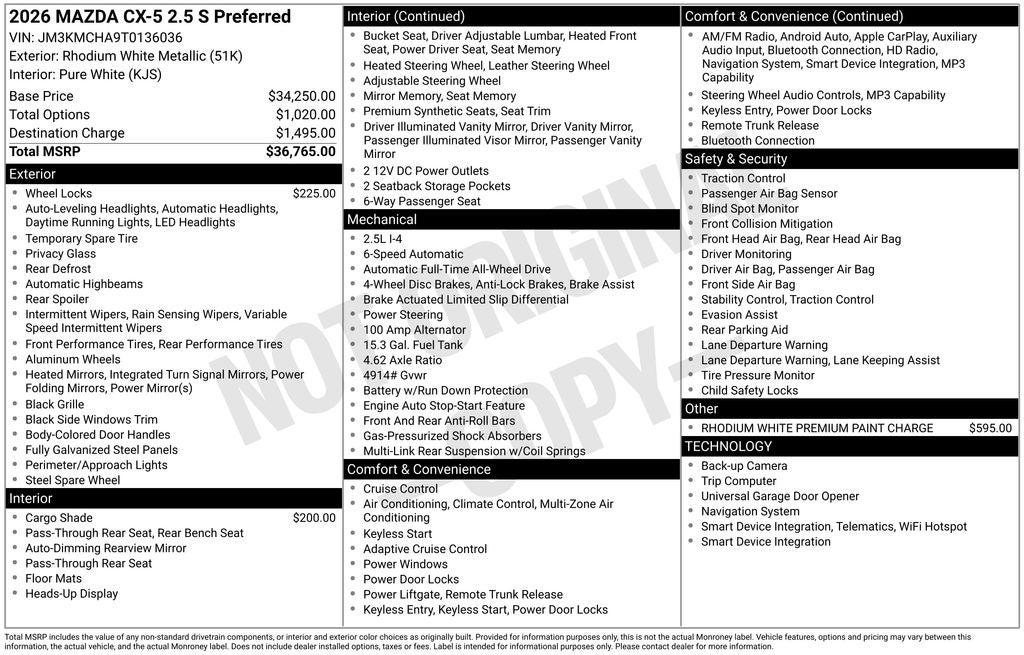 2026 Mazda Mazda CX-5 2.5 S Preferred AWD