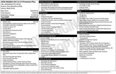 2026 Mazda Mazda CX-5 2.5 S Premium Plus AWD