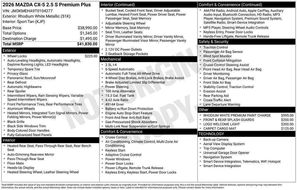 2026 Mazda Mazda CX-5 2.5 S Premium Plus AWD
