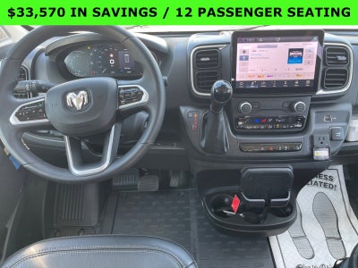 2024 RAM ProMaster Window Van High Roof 12 PASSENGER SEATING