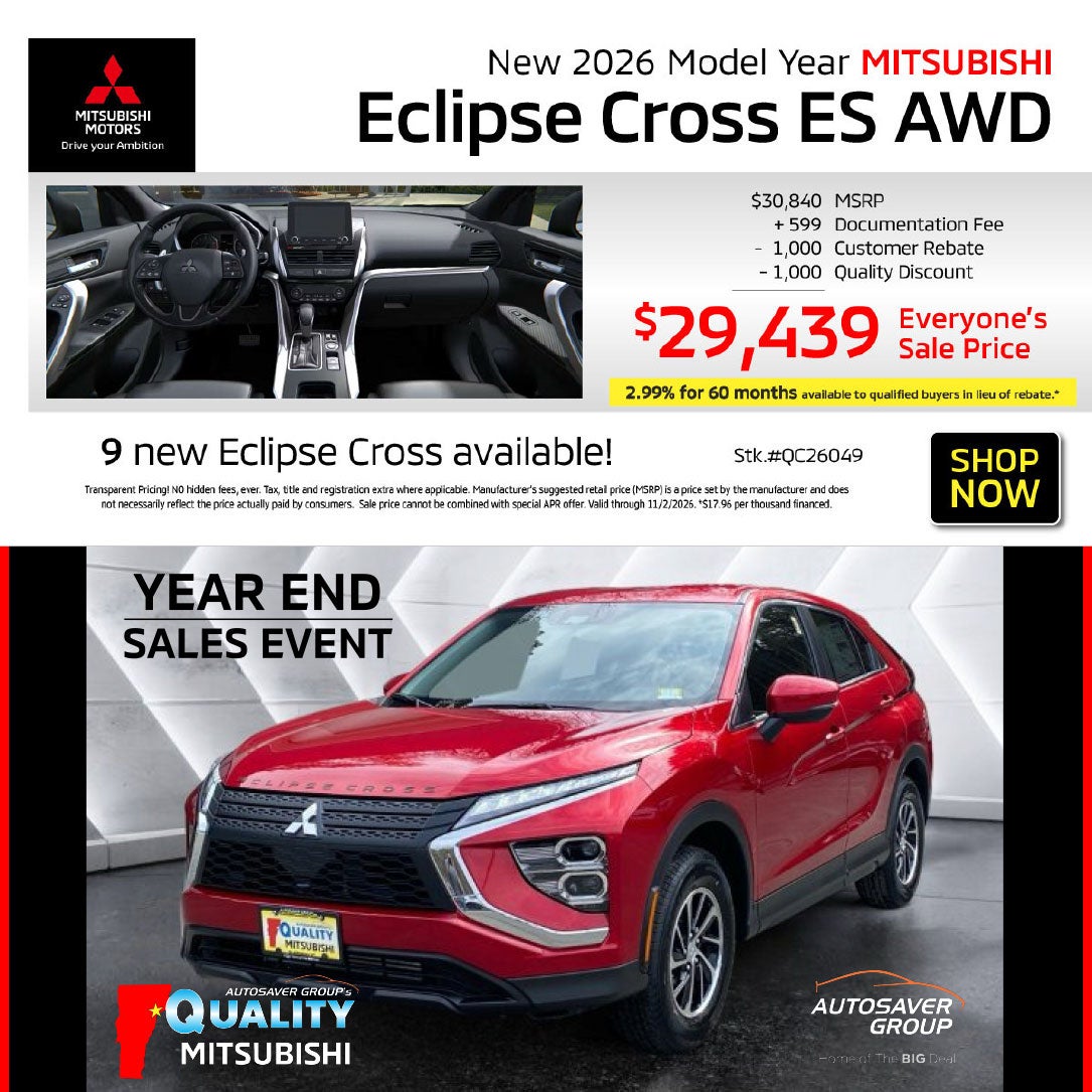 New 2026 Mitsubishi Eclipse Cross ES AWD